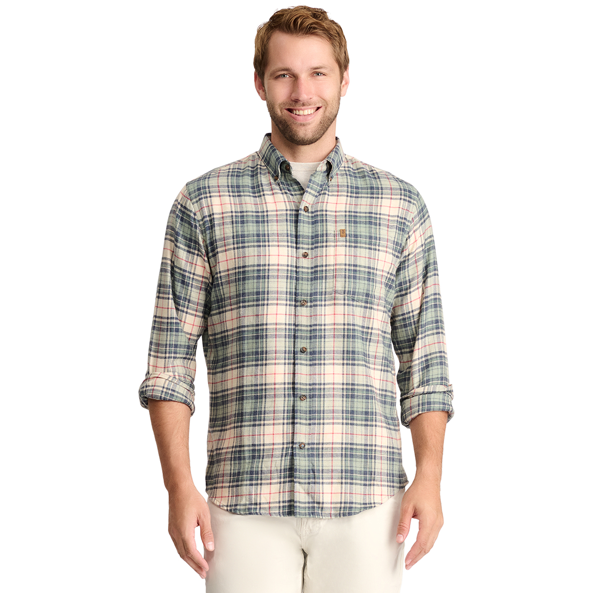 Izod Men's Stratton Long-Sleeve Button Down Flannel