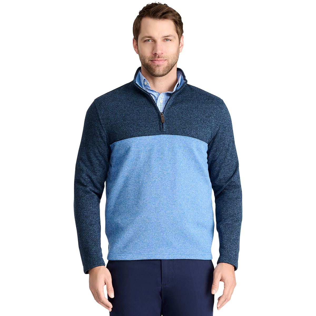 Izod Men's Sweater Fleece Long-Sleeve 1/4-Zip Pullover