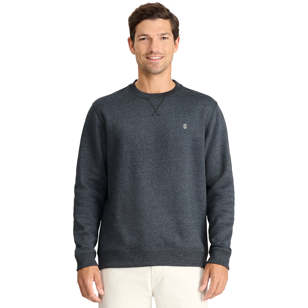 Izod Men's Jaspe Fleece Crew Neck