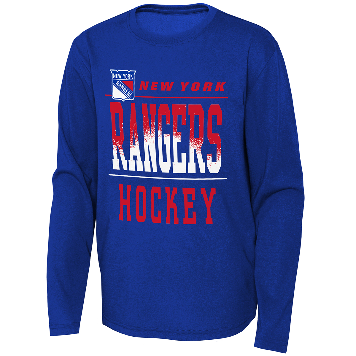 New York Rangers Boys' Outerstuff Barn Burner Long-Sleeve Tee