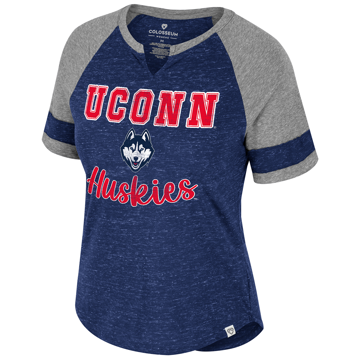 Uconn Women's Colosseum V-Neck Short-Sleeve Tee