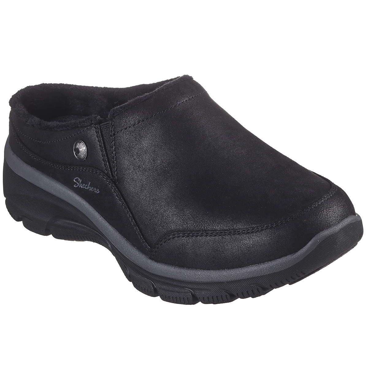 Skechers Women's Relaxed Fit: Easy Going - Latte 2 Clogs, Black