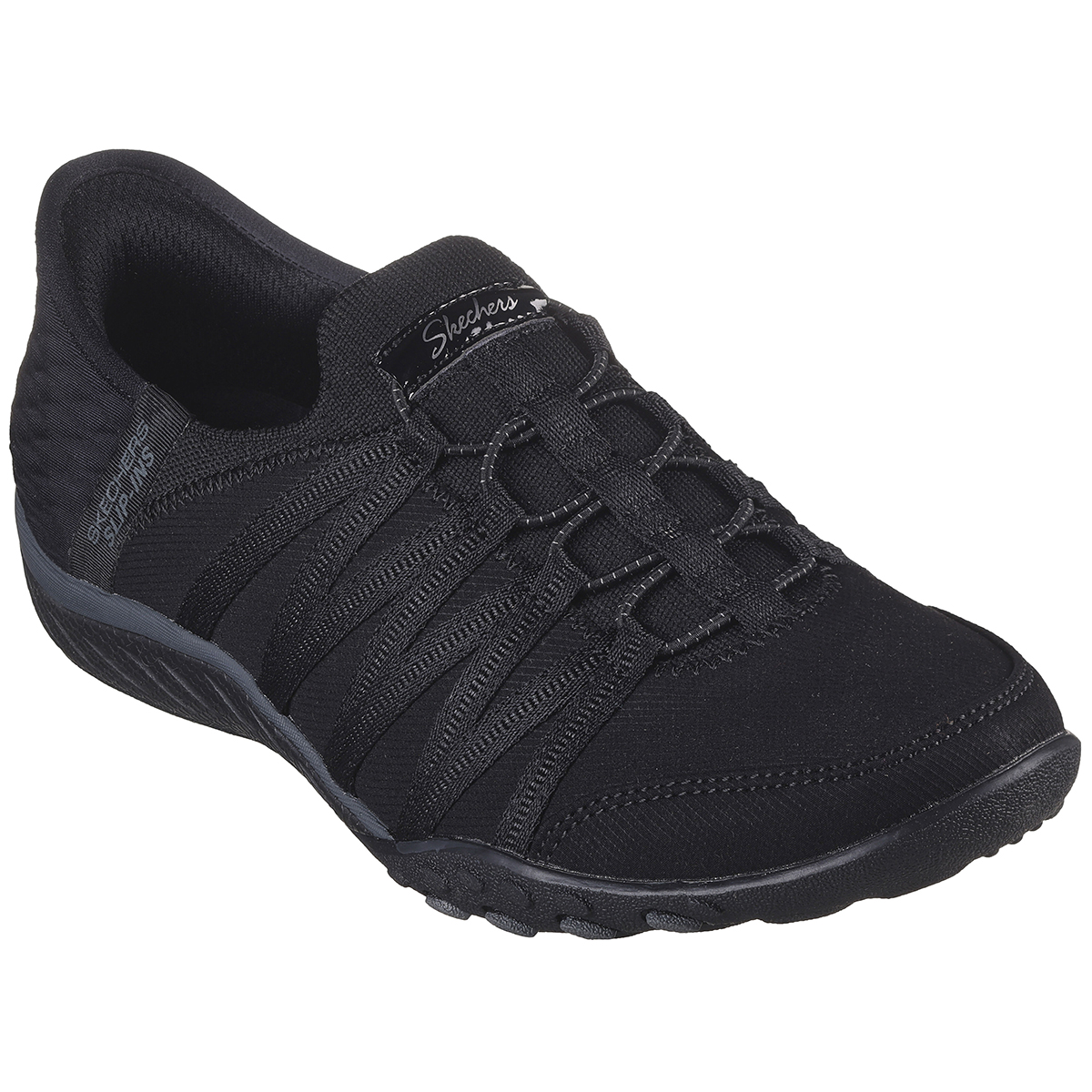 Skechers Women's Slip-Ins: Breathe-Easy - Roll-With-Me Shoes, Black