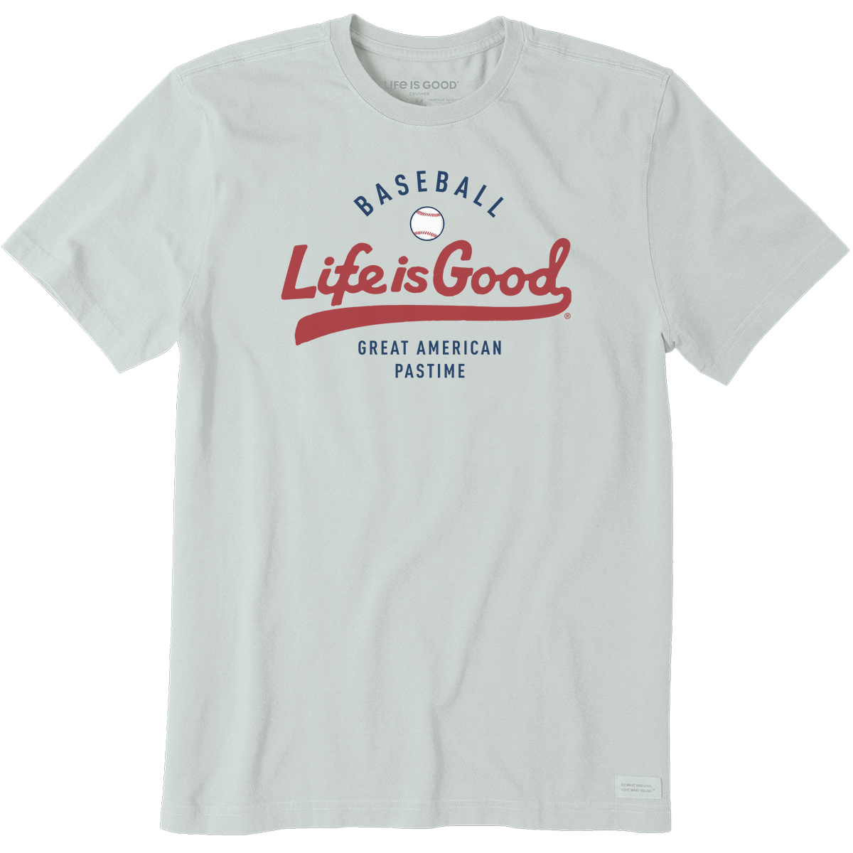 Life Is Good Men's Script American Pastime Short-Sleeve Tee