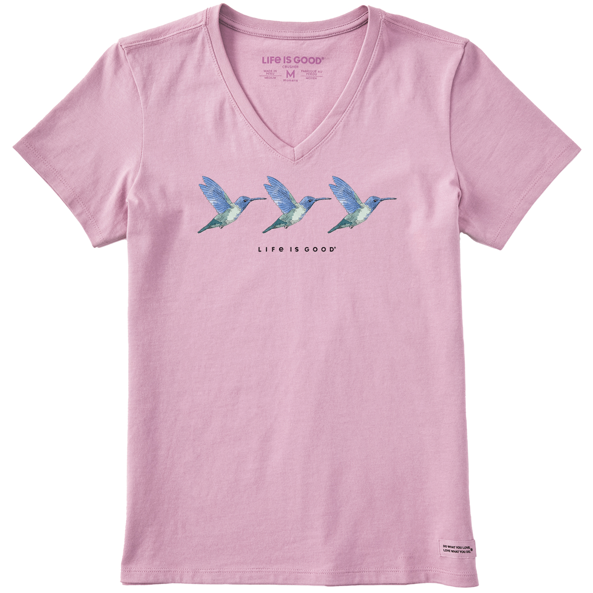 Life Is Good Women's Three Hummingbirds Crusher Vee