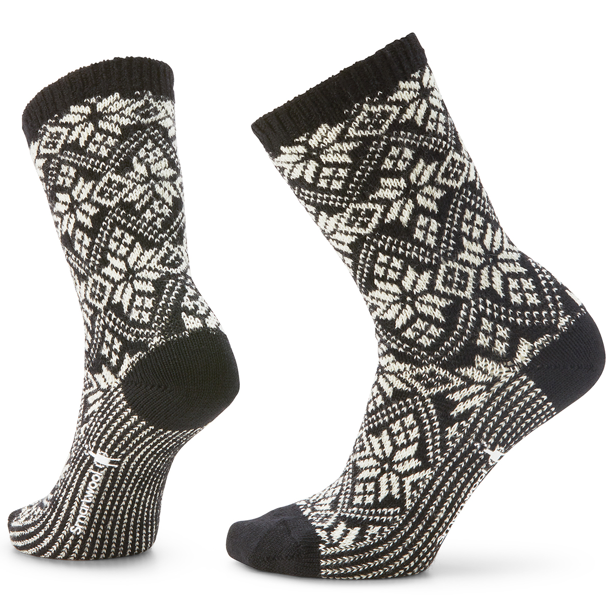 Smartwool Women's Everyday Traditional Snowflake Full Cushion Crew Socks, Black