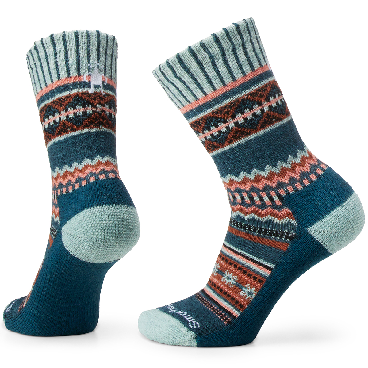 Smartwool Women's Everyday Snowed In Sweater Light Cushion Crew Socks, Blue