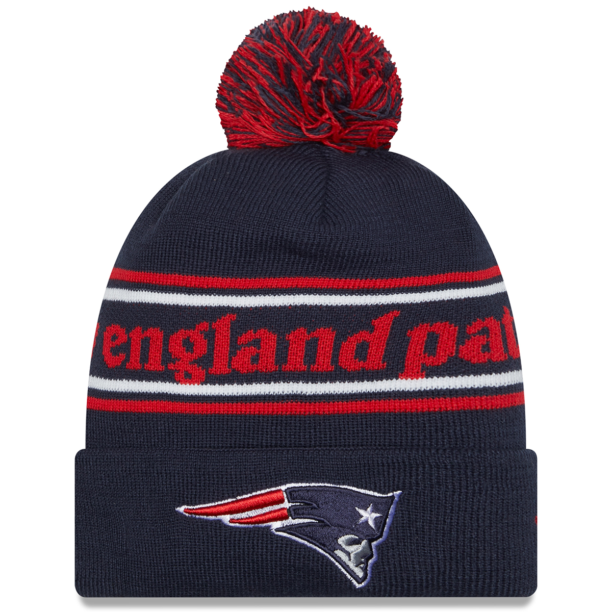 New England Patriots New Era Marquee Pom Knit Hat