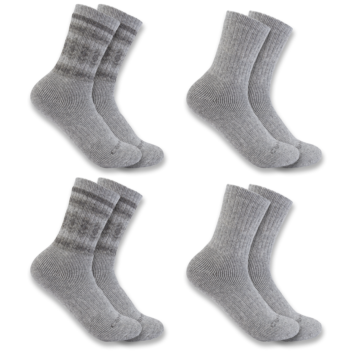 Carhartt Women's Wa554 Heavyweight Synthetic Wool Blend Crew Socks, 4 Pack