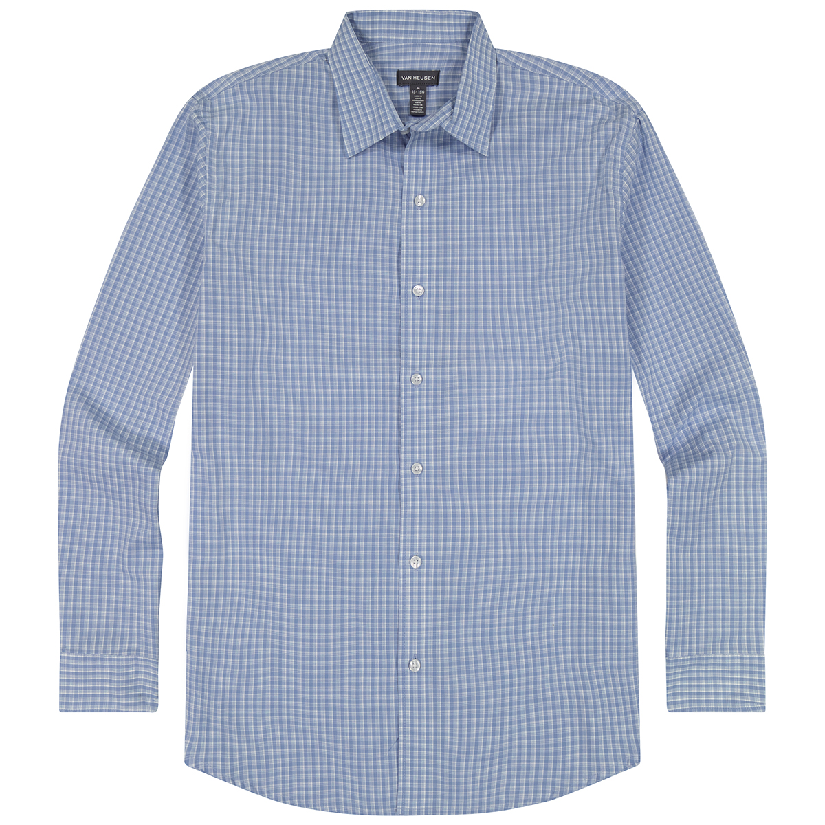 Van Heusen Men's Monochrome Plaid Long-Sleeve Button-Up Shirt