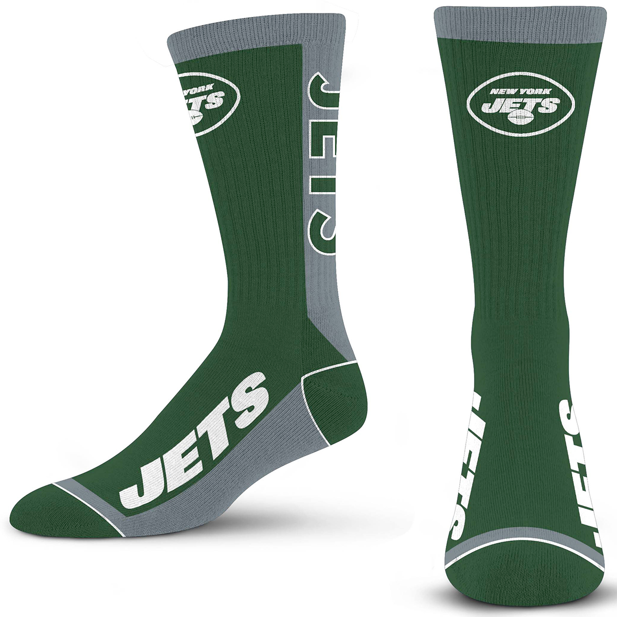 New York Jets Men's For Bare Feet Mvp Socks