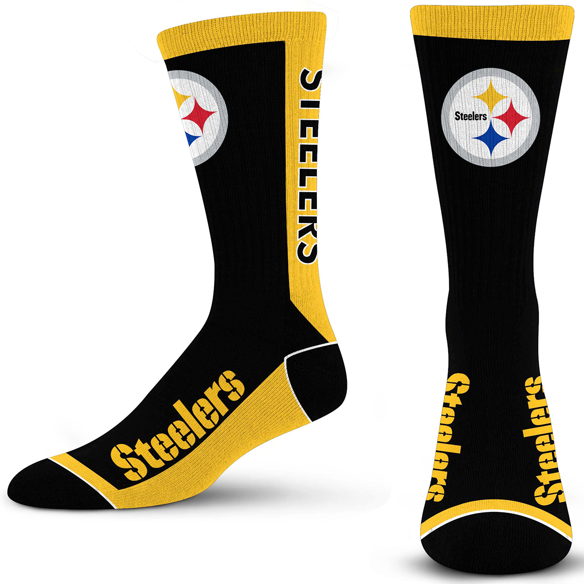Pittsburgh Steelers Men's For Bare Feet Mvp Socks