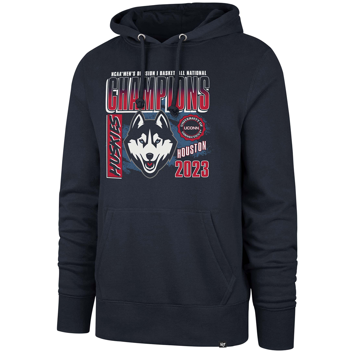 Uconn Men's '47 2023 Ncaa Champions Playoff Headline Hoodie