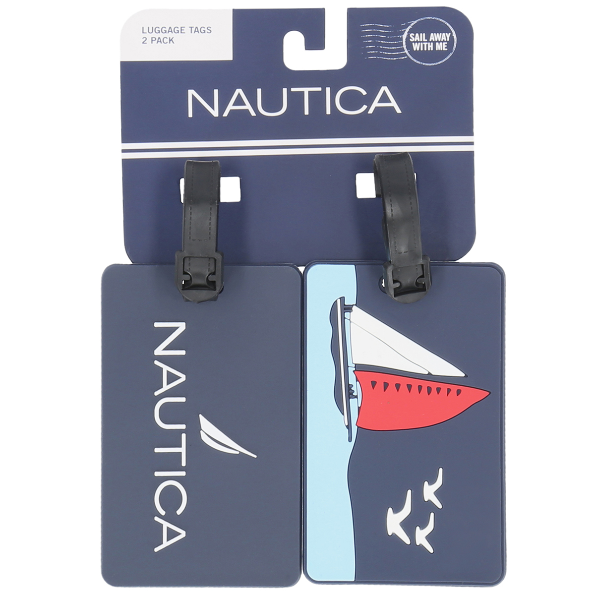 Nautica Rubber Luggage Tag - 2 Pack, Blue