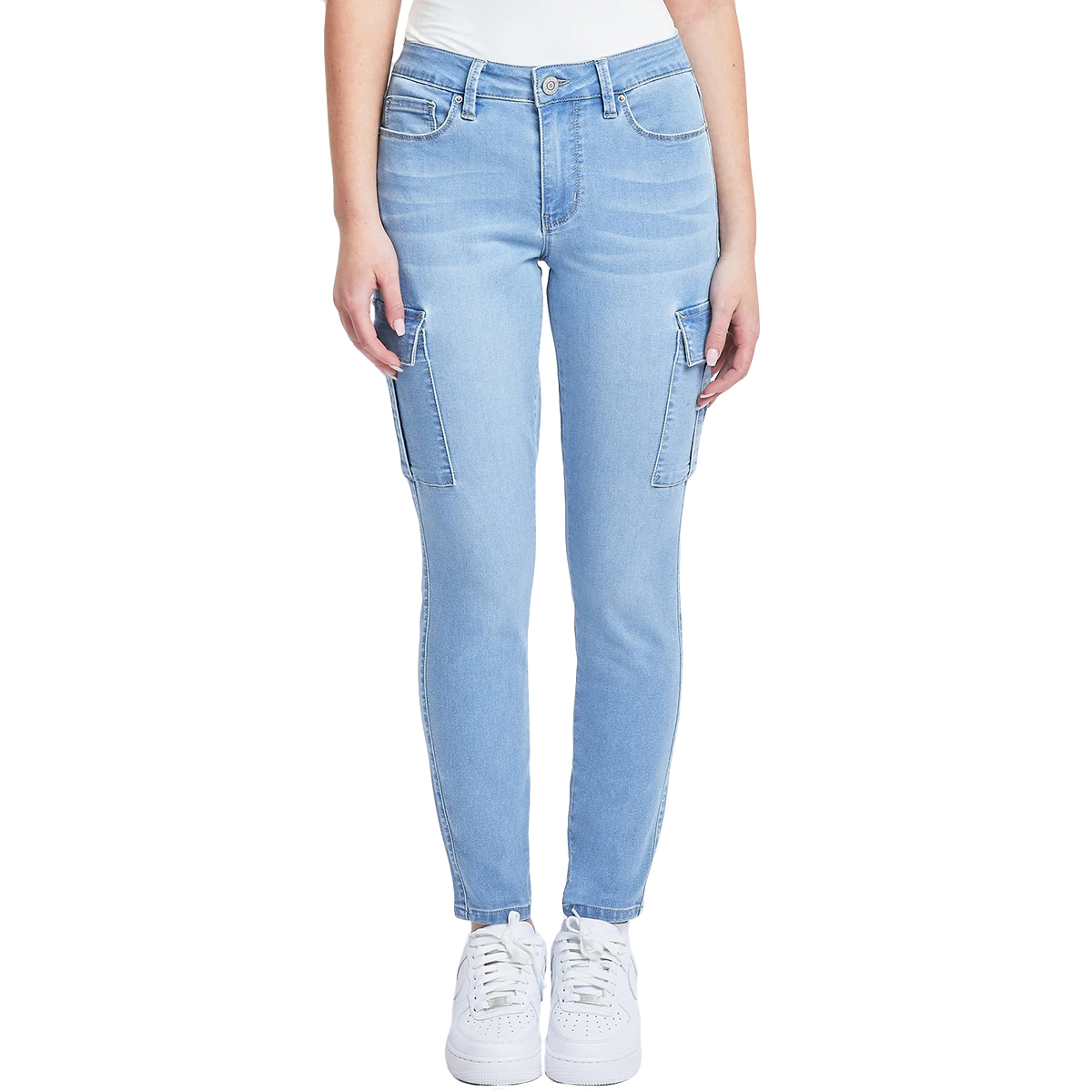 YMI Juniors' Hyperdenim Skinny Cargo Jeans