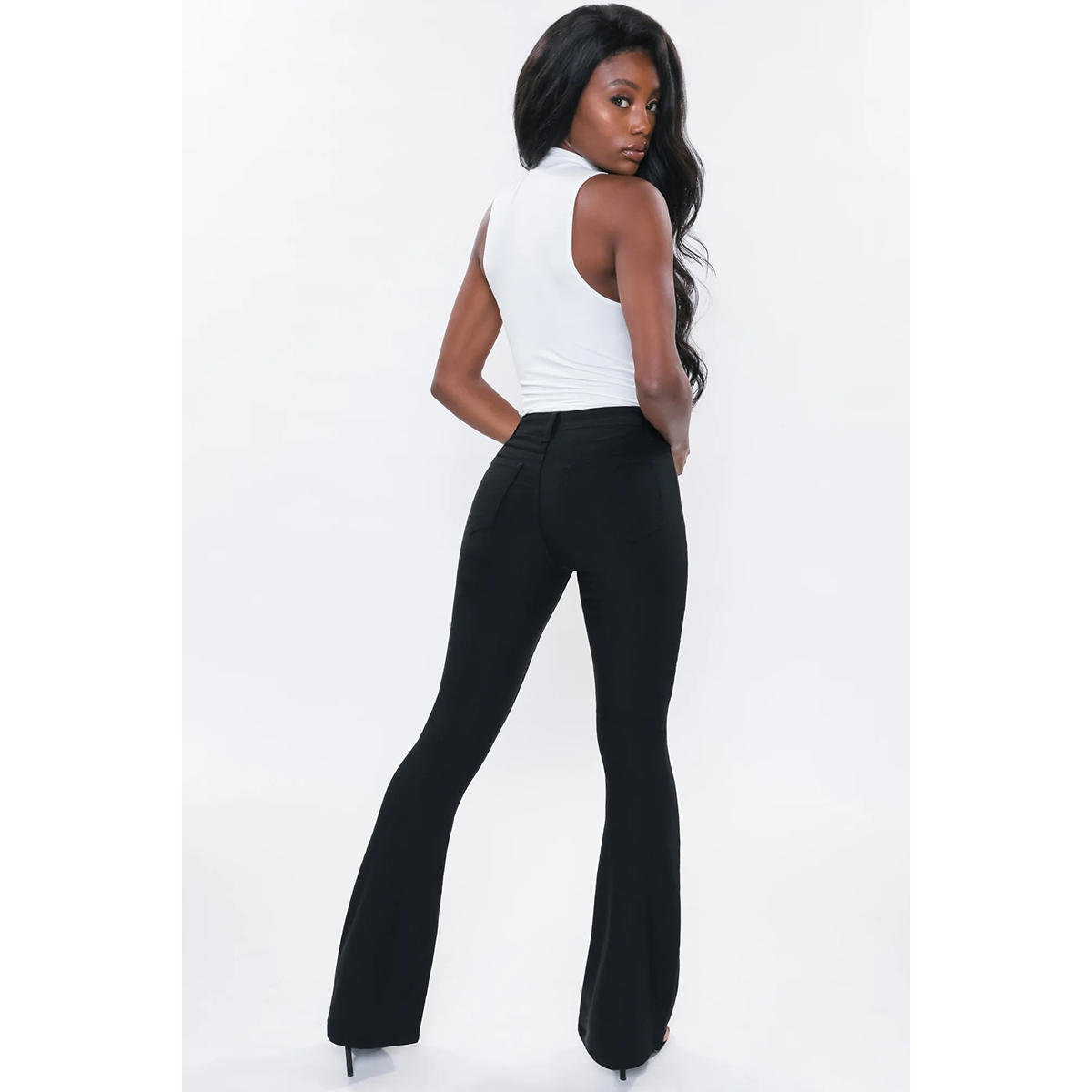 Junior Plus Size Hyperstretch Basic High-Rise Flare 6 Pack