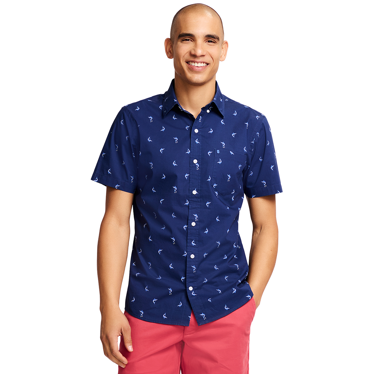 Izod Men's Classic Breeze Short Sleeve Woven Shirt