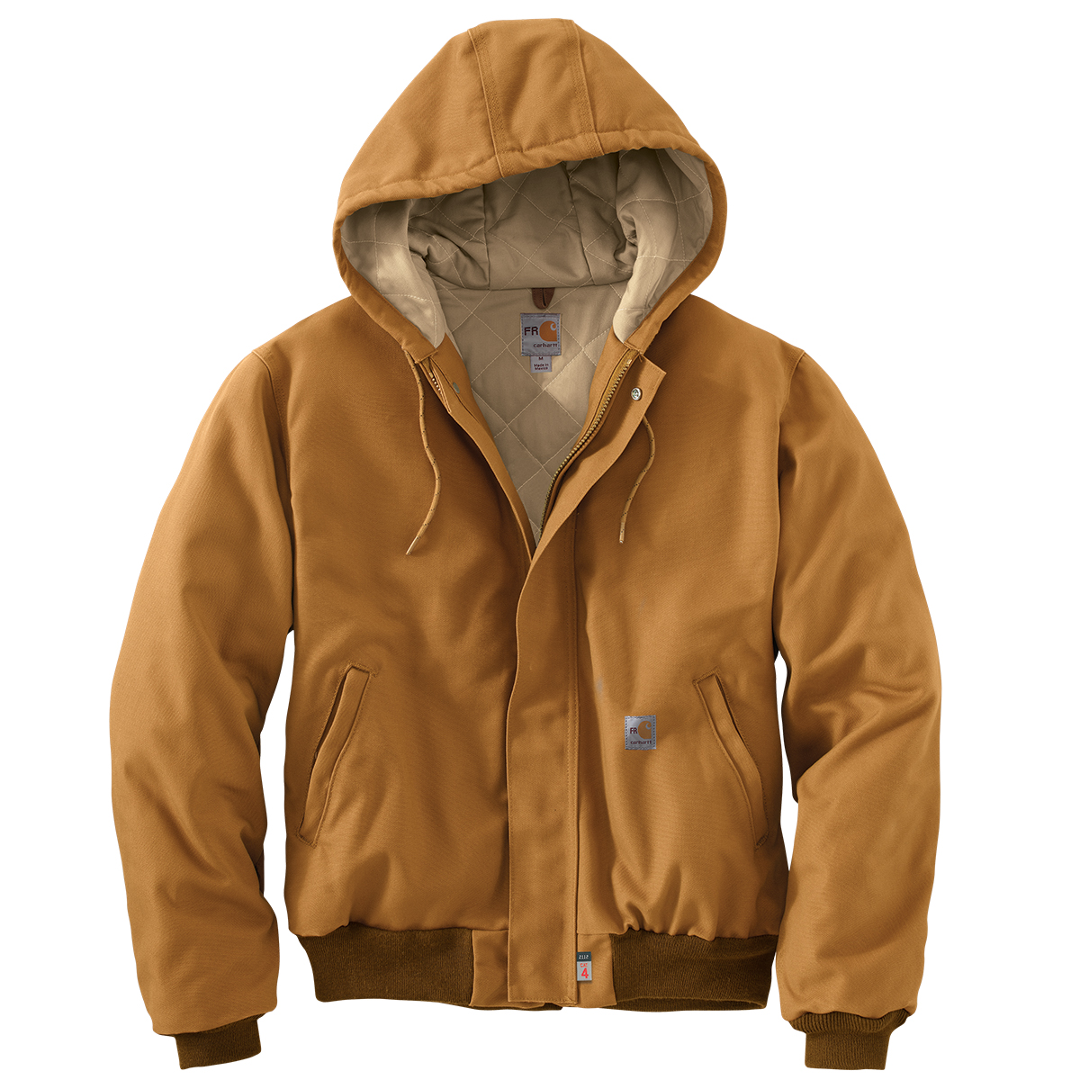 Carhartt Men's 101621 Flame Resistant Loose Fit Duck Insulated Active Jacket, Extended Sizes, Brown