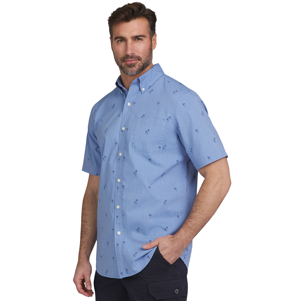 Chaps Men's Short-Sleeve Woven Shirt