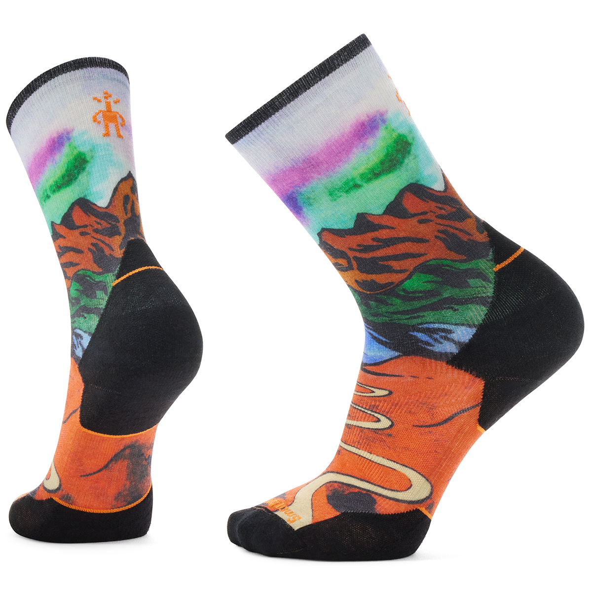 Smartwool Trail Run Targeted Cushion Singletrack Print Crew Socks