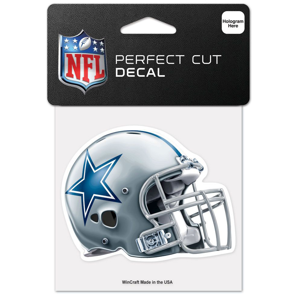 Dallas Cowboys Perfect Cut 4" X 4" Helmet Decal