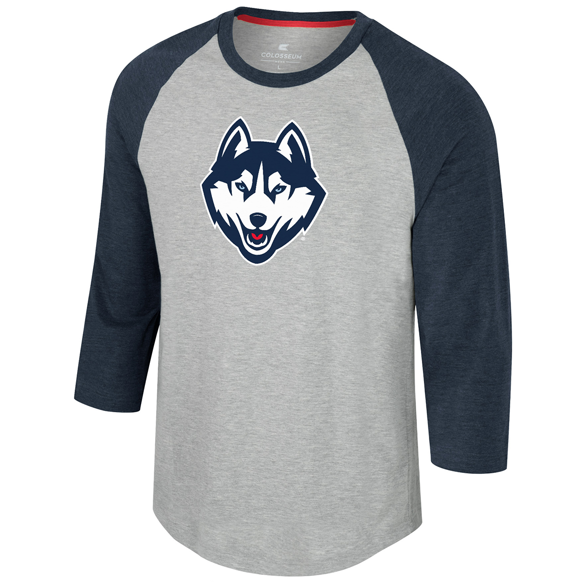 Uconn Men's Colosseum Jonah 3/4-Sleeve Raglan Tee