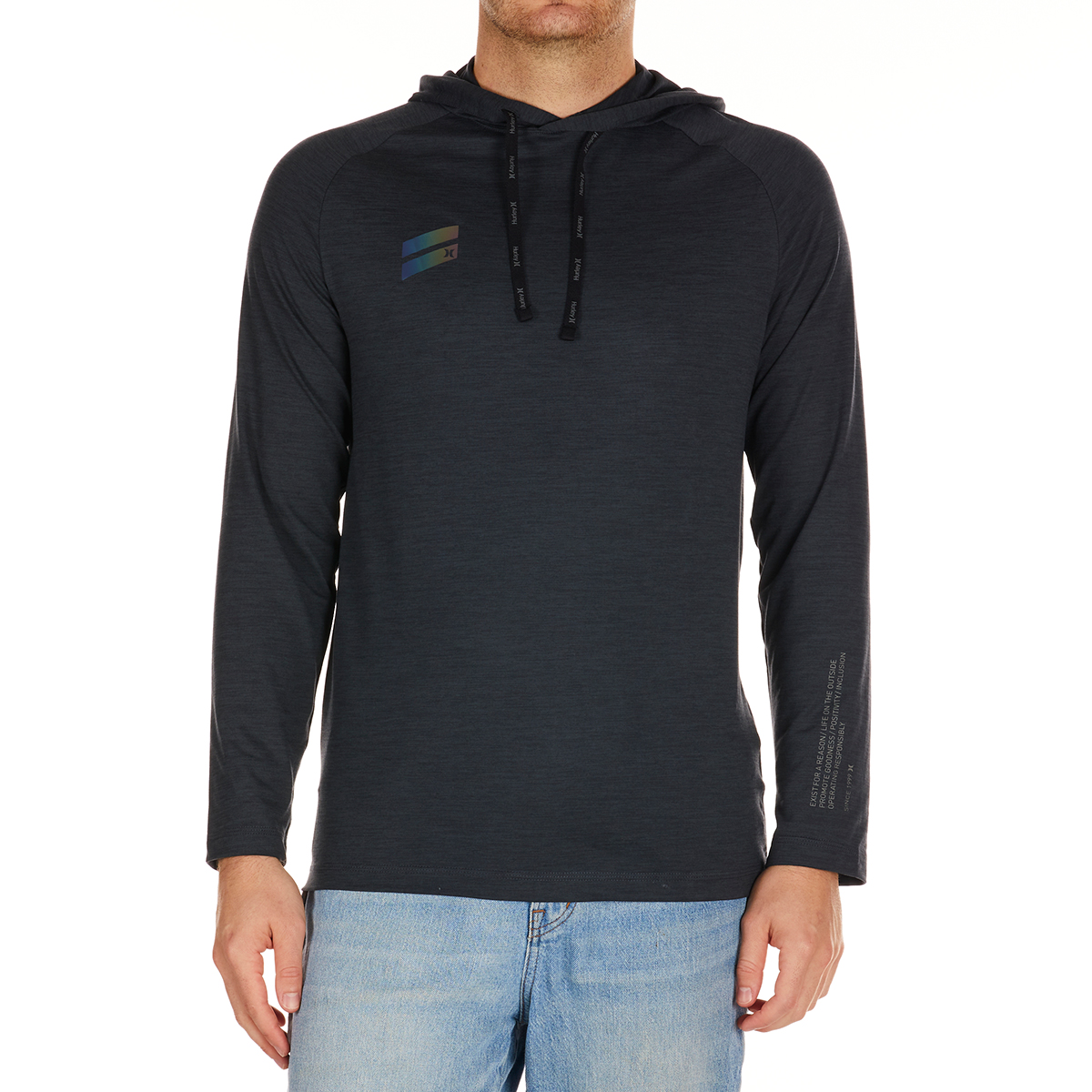 Hurley Young Men's Exist Space Dye Long-Sleeve Hooded Tee