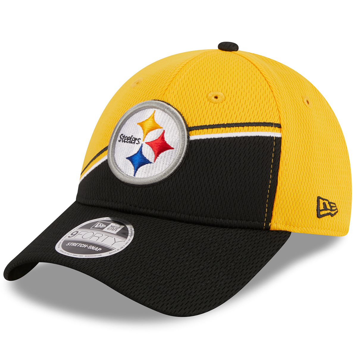 Pittsburgh Steelers Men's New Era 9Forty 2023 Stretch Snap Sideline Hat