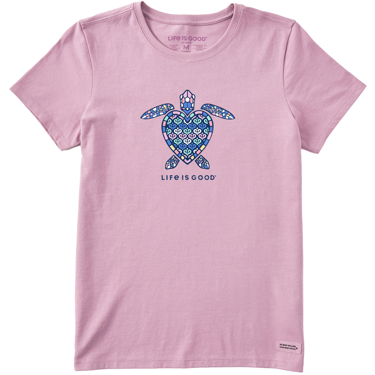 Life Is Good Women's Mandala Heart Turtle Short-Sleeve Crusher Tee