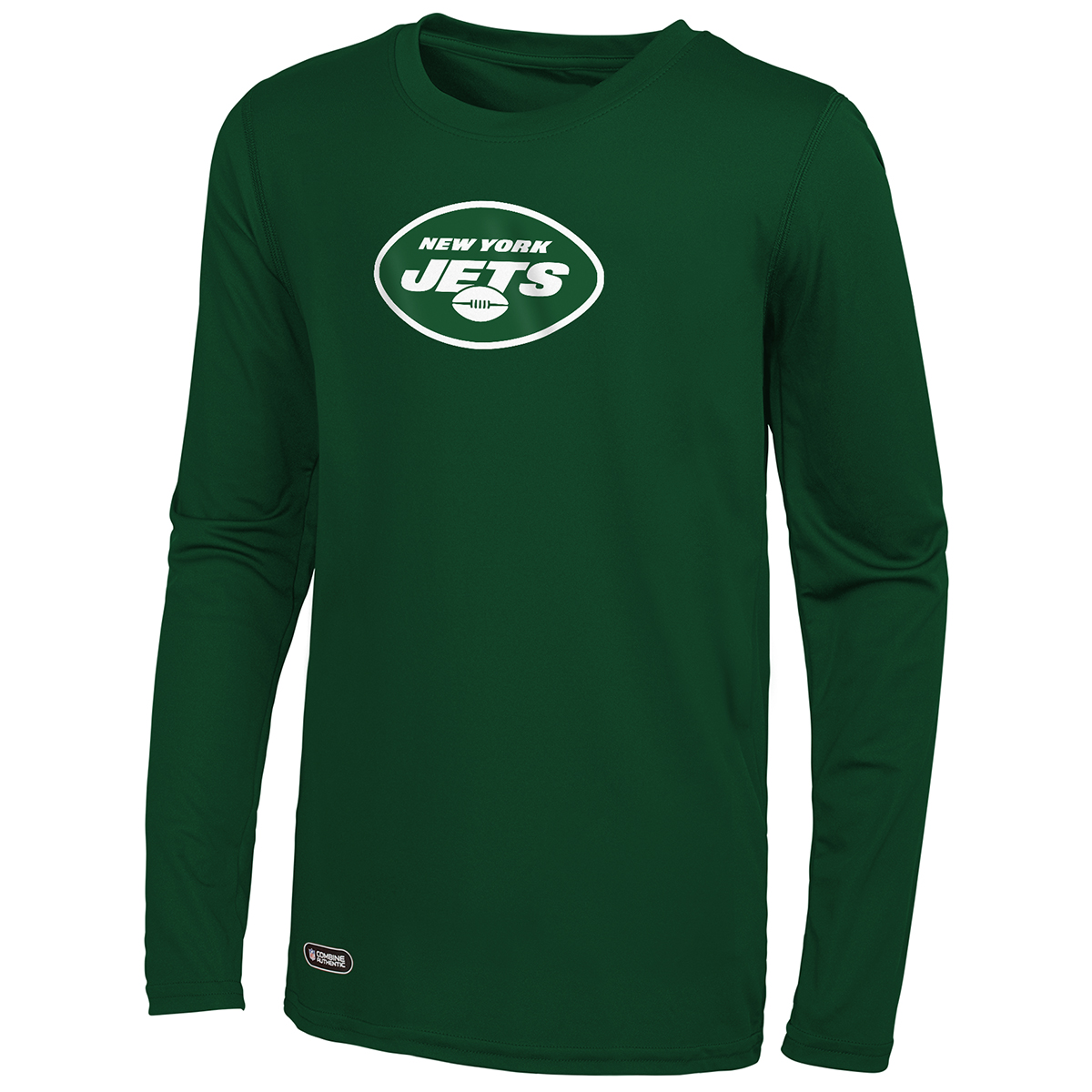 New York Jets Men's Outerstuff Stadium Logo Long Sleeve Dri-Tek Tee