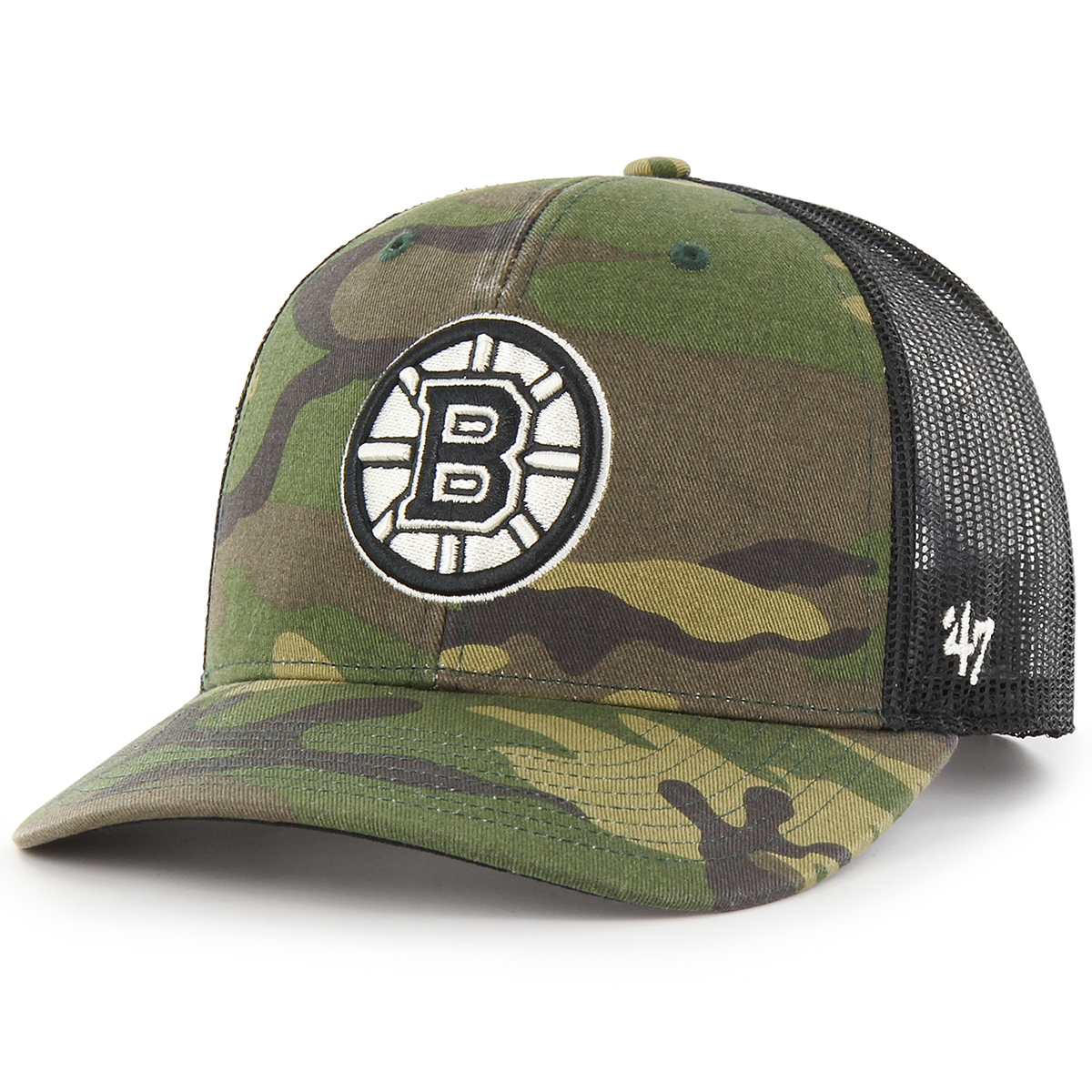 Boston Bruins Men's '47 Camo Trucker Cap