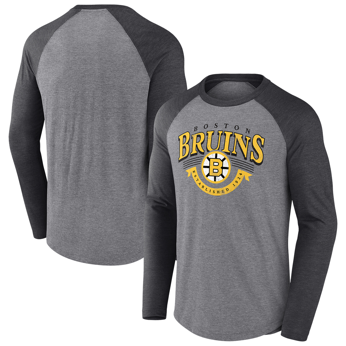 Boston Bruins Men's Long-Sleeve Raglan Tee