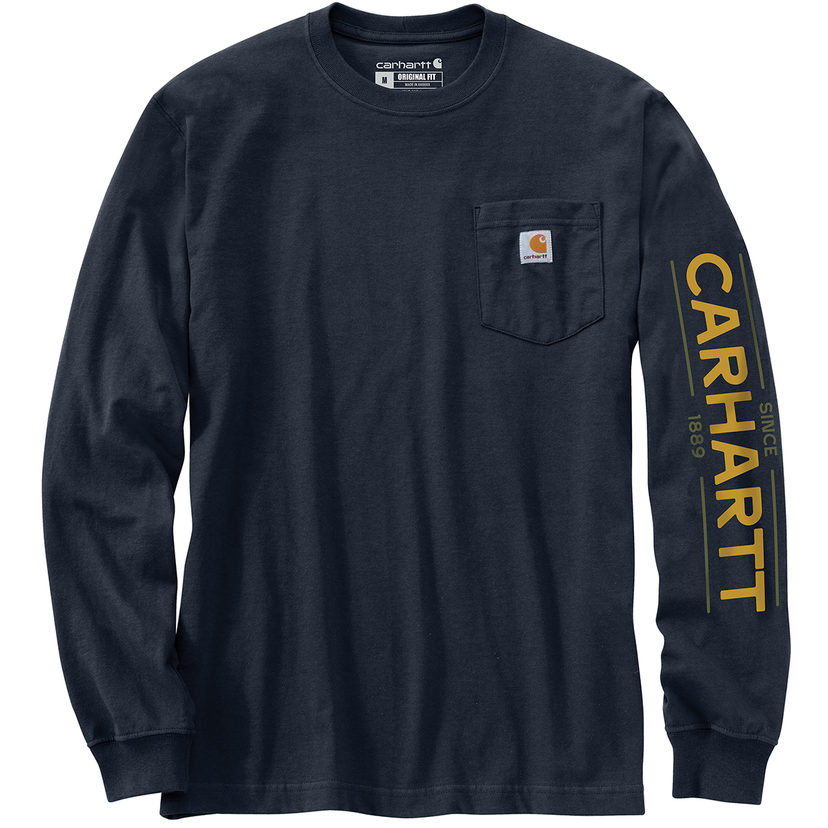 Carhartt Men's 106038 Loose Fit Heavyweight Long-Sleeve Pocket Dog Graphic T-Shirt