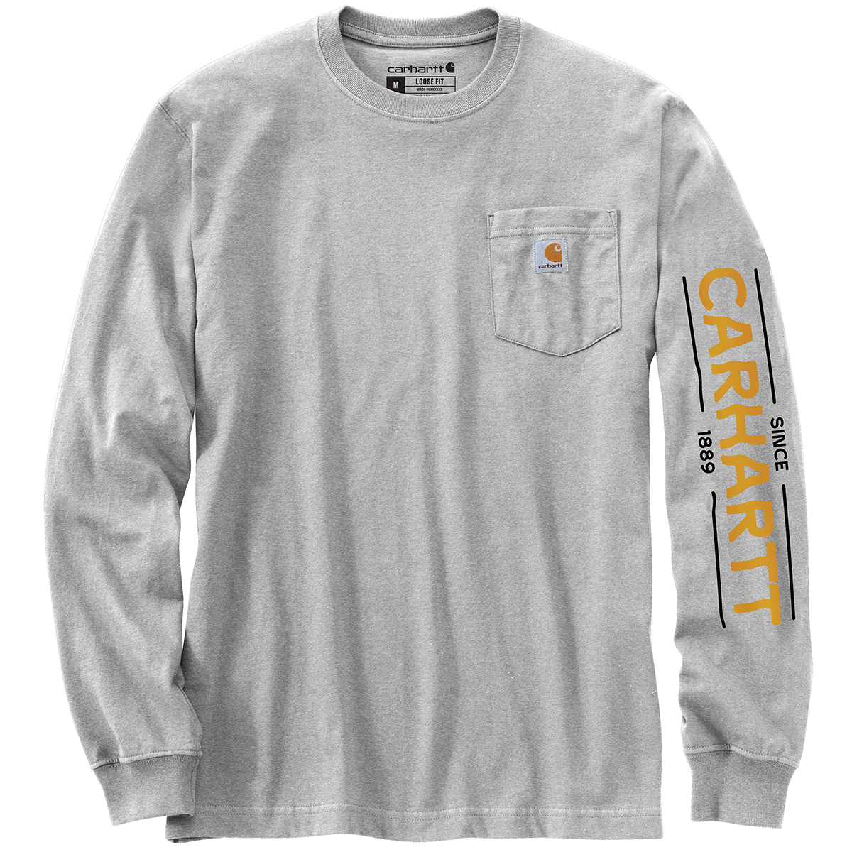 Carhartt Men's 106039 Loose Fit Heavyweight Long-Sleeve Fish Graphic T-Shirt