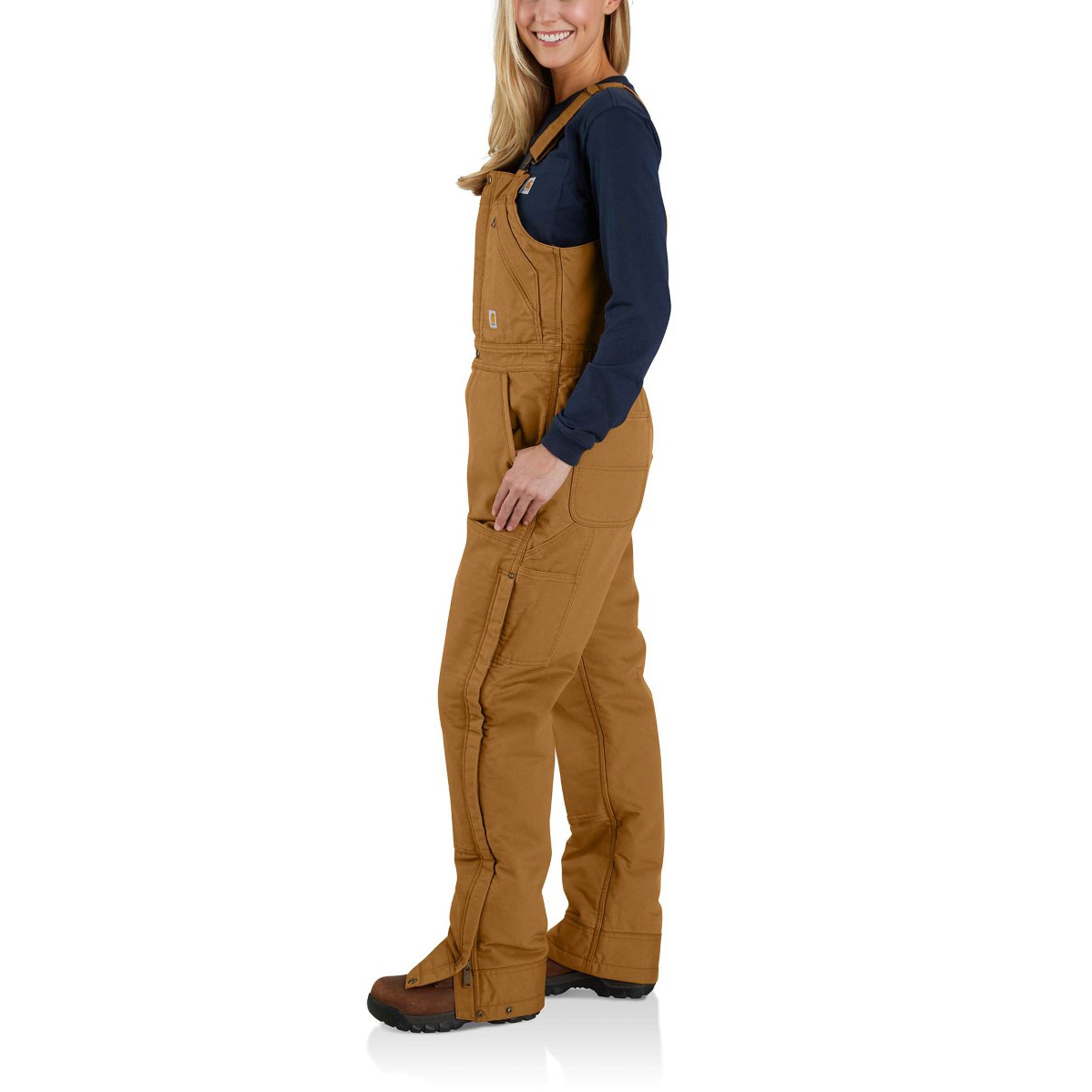 Carhartt Women's 104694 Loose Fit Washed Duck Insulated Biberall