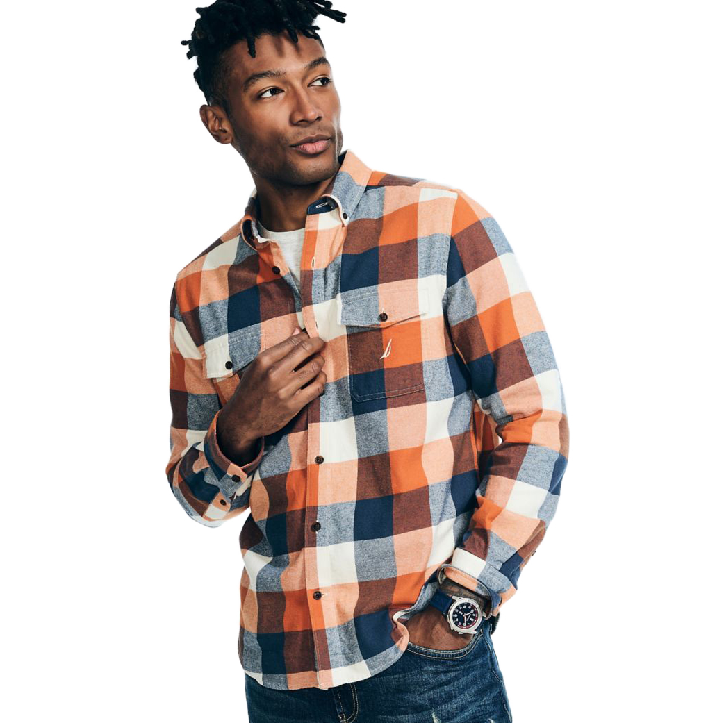 Nautica Men's Sustainably Crafted Plaid Flannel Shirt