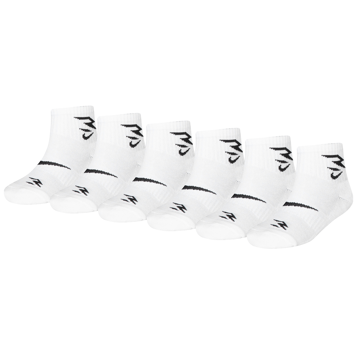 Nike 3Brand By Russell Wilson Boys Quarter Socks - 6 Pack