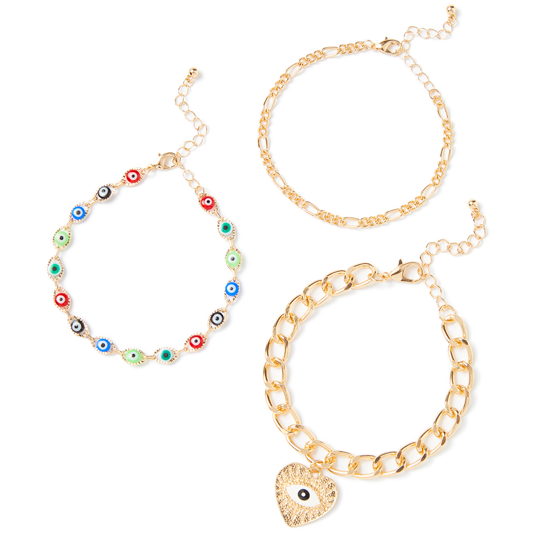 Charming Charlie Heart Bracelets, 3 Pieces