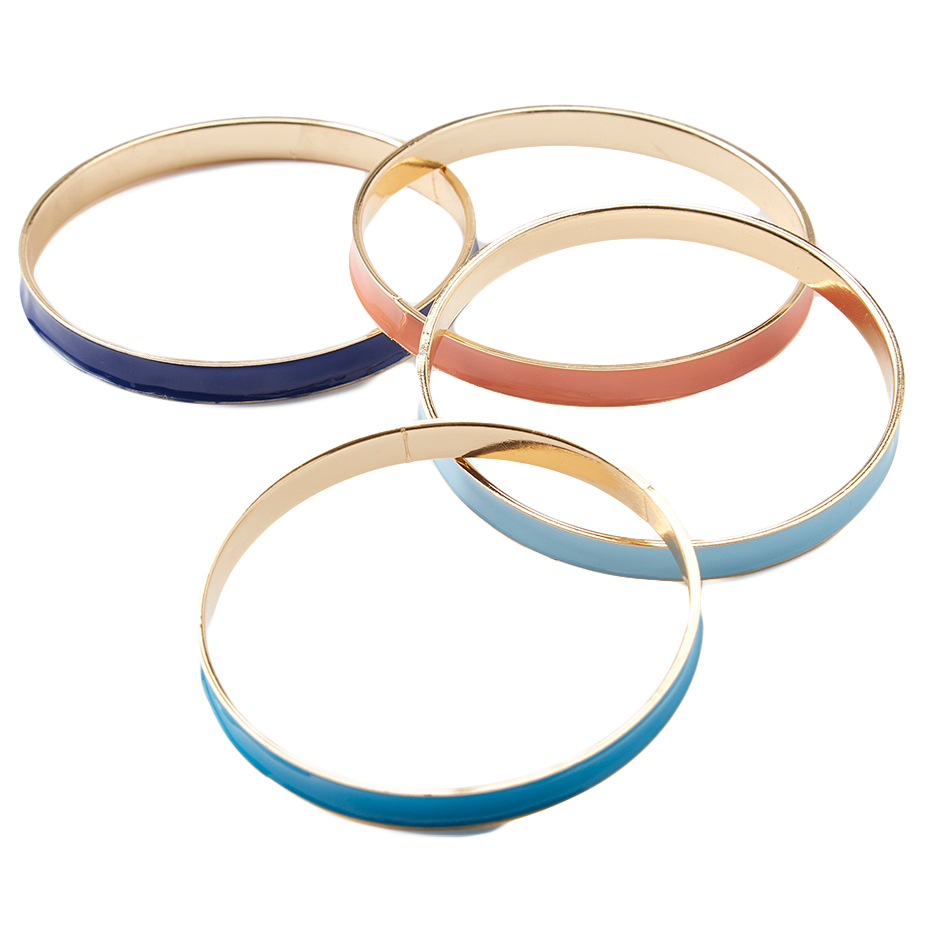 Charming Charlie Enamel Bracelets, 4 Pieces