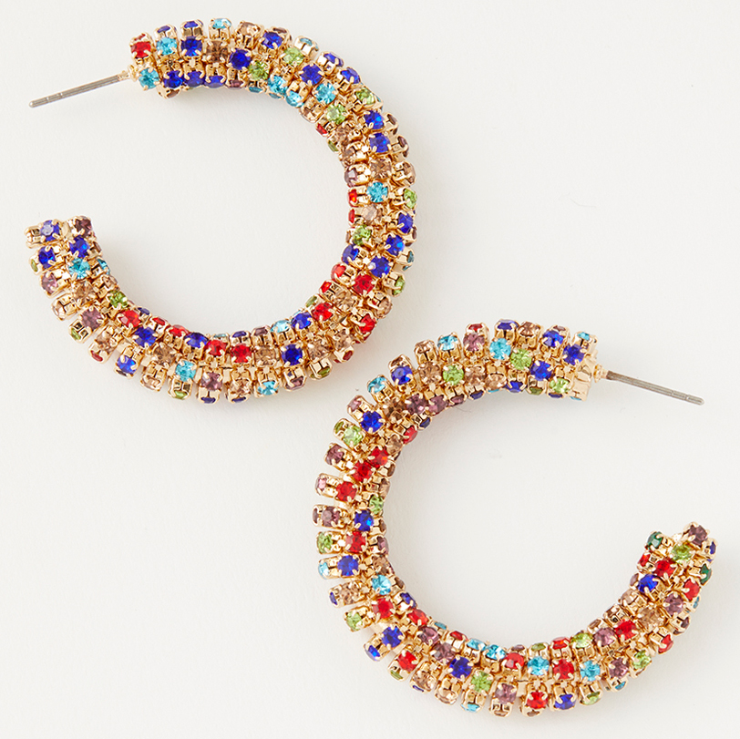Charming Charlie Rainbow Crystal Earrings