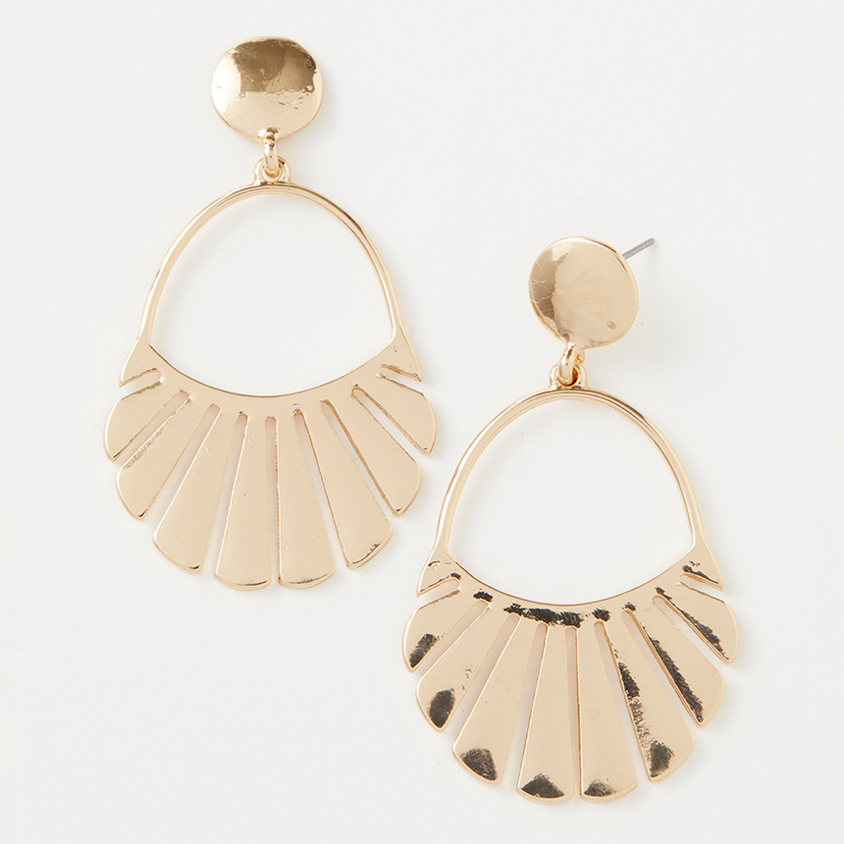 Charming Charlie Statement Gold Earrings