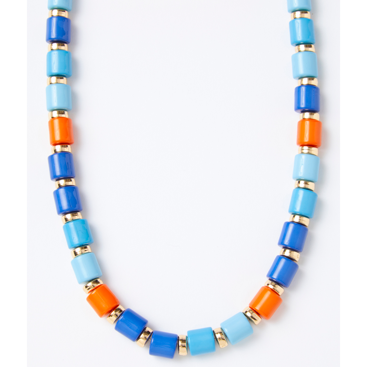 Charming Charlie Blue Wood Necklace