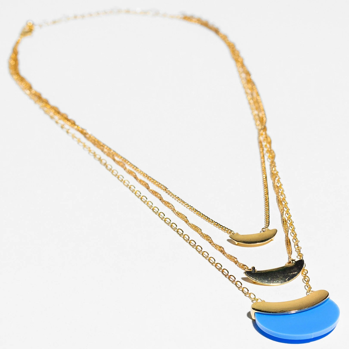 Charming Charlie Blue Resin Necklace, 3 Piece