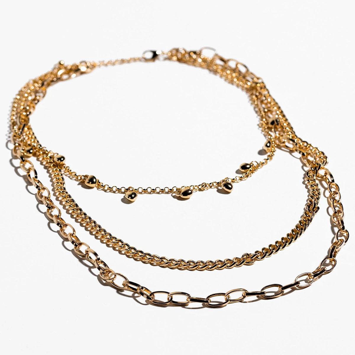 Charming Charlie Gold Necklace, 3 Piece