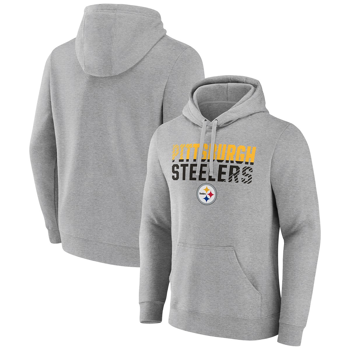 Pittsburgh Steelers Men's Fanatics Fade Out Fitted Pullover Hoodie