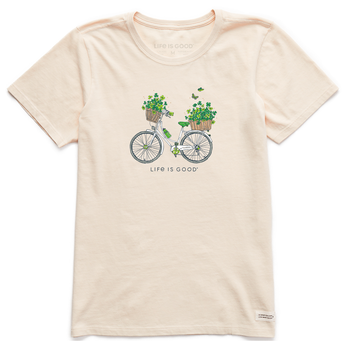 Life Is Good Women's Clover Bike Short-Sleeve Tee