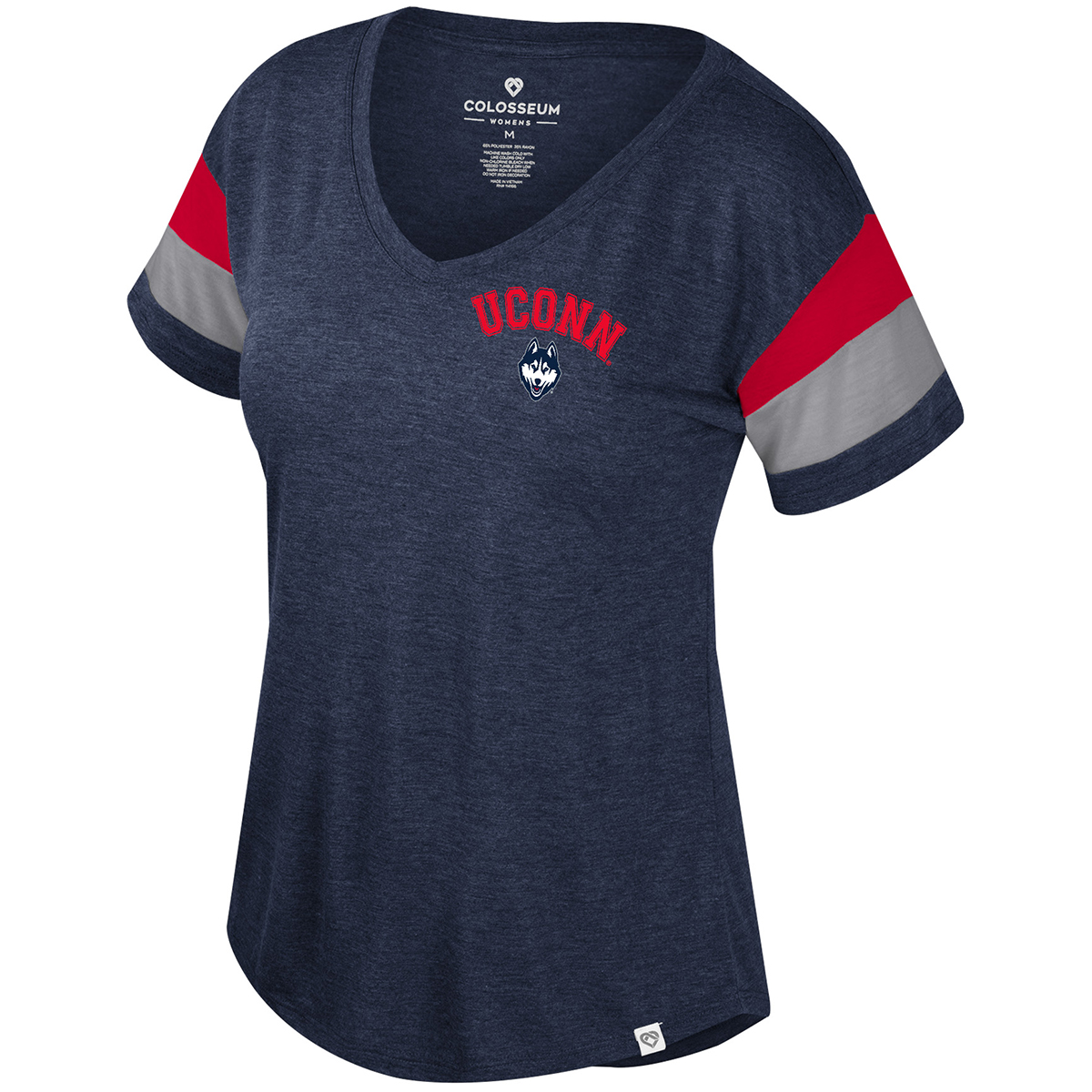 Uconn Women's Colosseum Delacroix Short-Sleeve V-Neck Tee