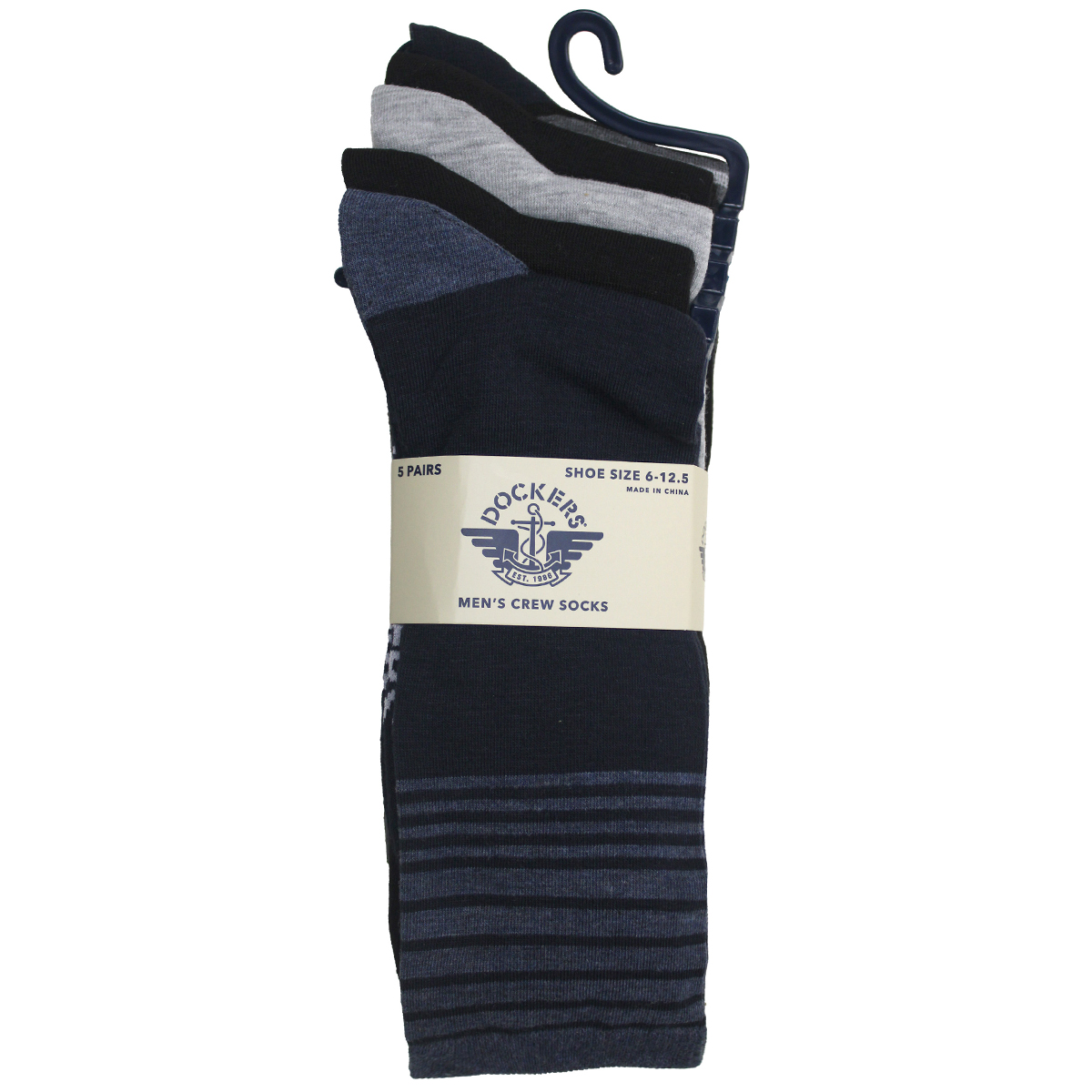 Dockers Men's Crew Socks, 5 Pairs