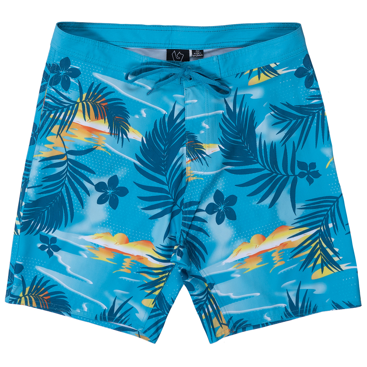 Burnside Young Men's Palm Print Boardshorts