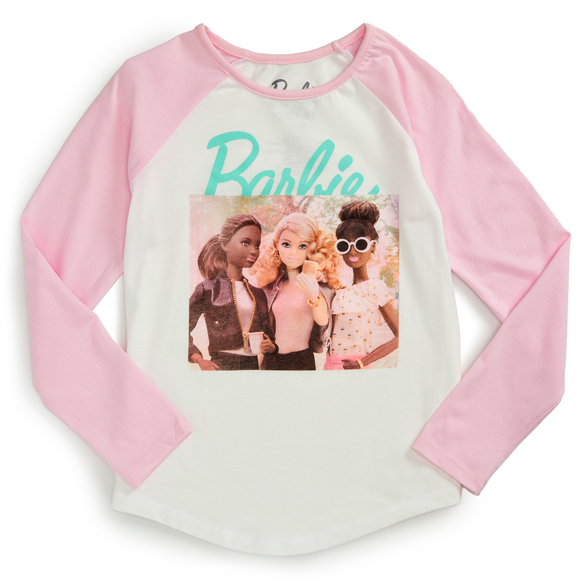 Barbie Girls' Selfie Long-Sleeve Graphic Tee